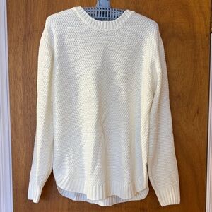 Zenana Elegant Cream Crewneck Sweater